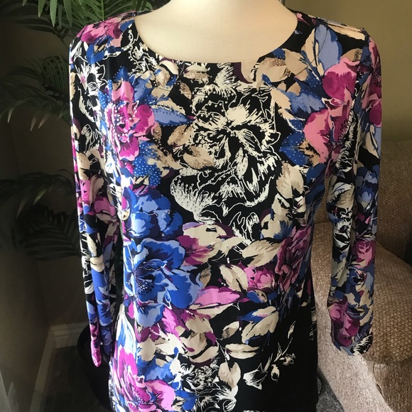Macys JM Collection Small beaded stretch top - Picture 1 of 7
